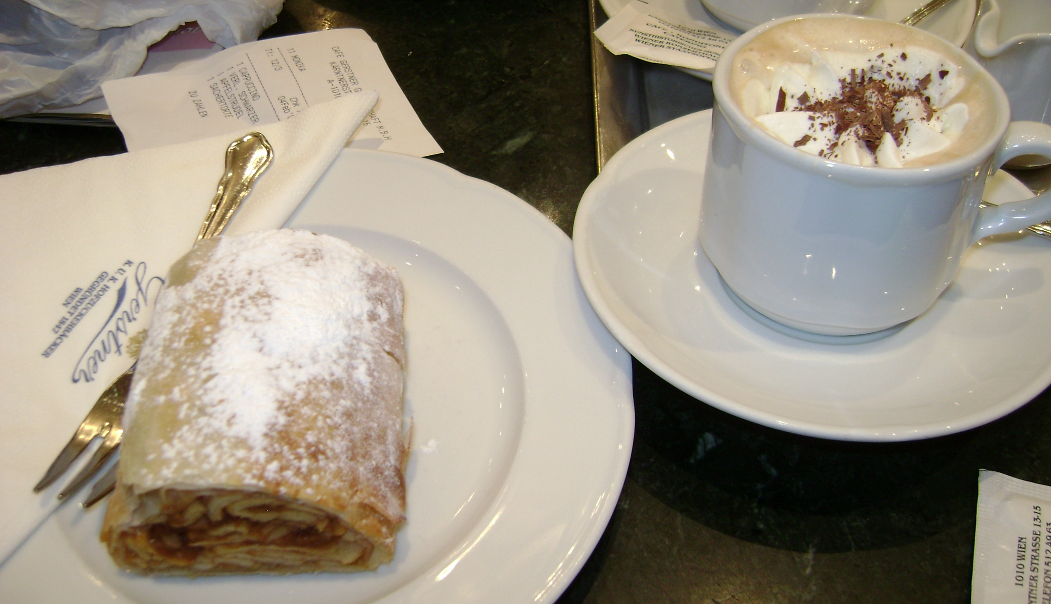 strudel and cappuccino-Vienna, Austria